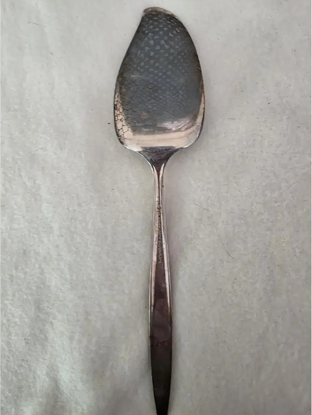 Oneida Gentle Rose Silverplate Pie Server 9 3/8